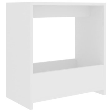 shumee Stranska mizica bela 50x26x50 cm iverna plošča