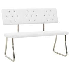 Vidaxl Klop 110 cm kremno belo umetno usnje