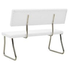 Vidaxl Klop 110 cm kremno belo umetno usnje