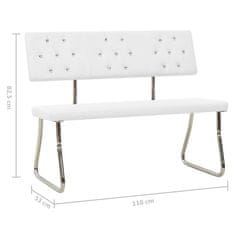 Vidaxl Klop 110 cm kremno belo umetno usnje