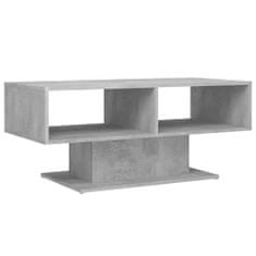 Vidaxl Klubska mizica betonsko siva 103,5x50x44,5 cm iverna plošča