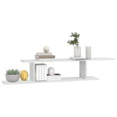 Vidaxl Stenska TV polica bela 125x18x23 cm iverna plošča
