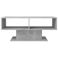 Vidaxl Klubska mizica betonsko siva 103,5x50x44,5 cm iverna plošča