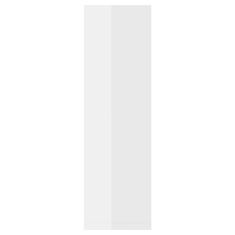 Vidaxl Stenska polica 2 kosa visok sijaj bela 50x15x50 cm iverna pl.