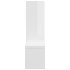 Vidaxl Stenska polica 2 kosa visok sijaj bela 50x15x50 cm iverna pl.