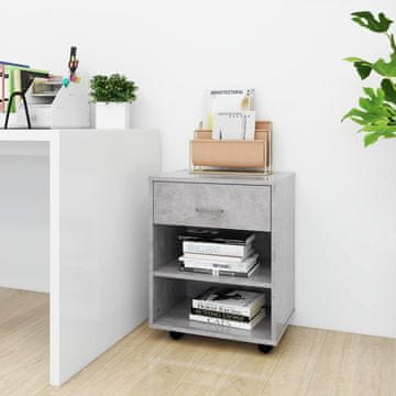 Vidaxl vidaXL Omarica na kolesih betonsko siva 46x36x59 cm