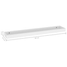 Vidaxl Stenske police Loggia 2 kosa bele 80x15x4 cm MDF