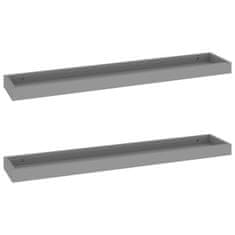 Vidaxl Stenske police Loggia 2 kosa sive 80x15x4 cm MDF