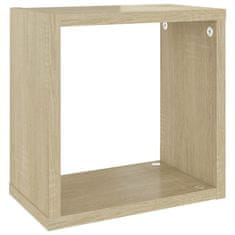 Vidaxl Stenske police kockaste 4 kosi sonoma hrast 26x15x26 cm