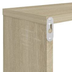 Vidaxl Stenske police kockaste 6 kosov bele sonoma hrast 80x15x26,5 cm