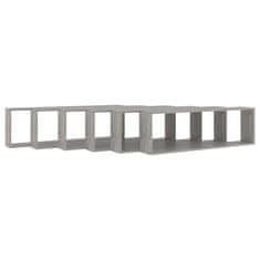 Vidaxl Stenske police kockaste 6 kosov betonsko sive 100x15x30 cm