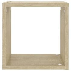 Vidaxl Stenske police kockaste 4 kosi sonoma hrast 26x15x26 cm