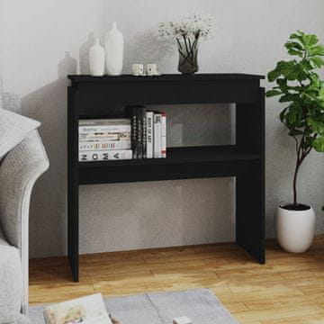 Vidaxl vidaXL Konzolna mizica, črna, 80x30x80 cm, material na osnovi lesa