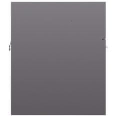 Vidaxl Omarica za umivalnik visok sijaj siva 41x38,5x46 cm iverna pl.
