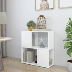 Vidaxl Knjižna omara bela 60x24x63 cm iverna plošča