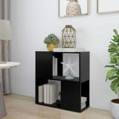 Vidaxl Knjižna omara črna 60x24x63 cm iverna plošča