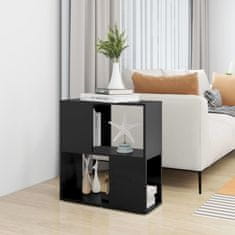 Vidaxl Knjižna omara črna 60x24x63 cm iverna plošča
