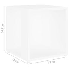 shumee Stranska mizica bela 33x33x34,5 cm iverna plošča
