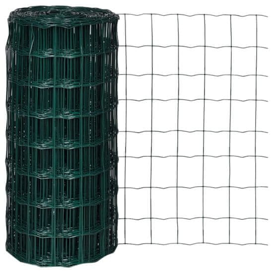 Greatstore Evro ograja iz jekla 25 x 0,8 m zelena