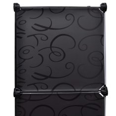 shumee Modularna omarica z 9 predelki 37 x 115 x 150 cm črno bela