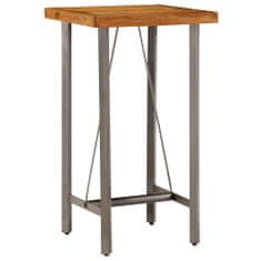 Vidaxl Barska miza iz trdne predelane tikovine 60x60x107 cm