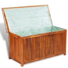 Vidaxl Vrtna škatla za shranjevanje 117x50x58 cm trden akacijev les