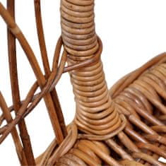 shumee Zunanji stoli naravni ratan rjave barve