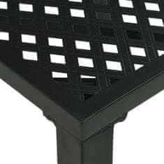 shumee Zunanji stoli 4 kosi mrežast dizajn jeklo črni