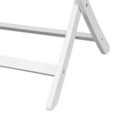 Vidaxl Vrtna miza bela 160x85x75 cm trden akacijev les