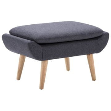 Vidaxl Stolček za noge z oblogo iz blaga 73x43x42 cm temno siv