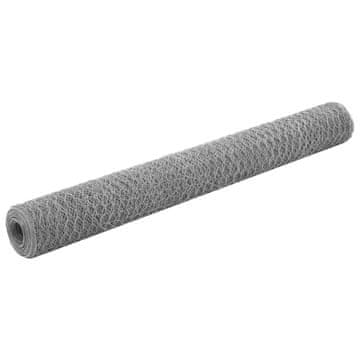 Vidaxl vidaXL Pocinkana jeklena mrežasta ograja 25x1,2 m srebrne barve
