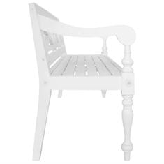 Vidaxl Batavia klop 136 cm trden mahagonij bela