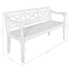 Vidaxl Batavia klop 136 cm trden mahagonij bela