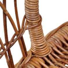 shumee Zunanji stoli 2 kosa naravni ratan rjave barve