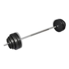 Vidaxl Curl Bara z utežmi 60kg