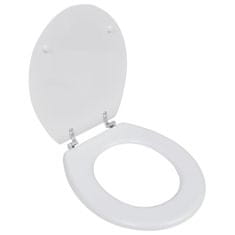 Vidaxl Deska za WC školjko MDF pokrov preprost dizajn bela