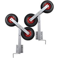 Vidaxl Dvokolesna opora za premec za prikolico 2 kosa 59 - 84 cm