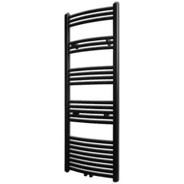Vidaxl Kopalniški radiator z ukrivljenimi cevmi 500x1424 mm črn