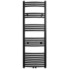 Vidaxl Kopalniški radiator z ukrivljenimi cevmi 500x1424 mm črn