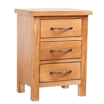 Vidaxl vidaXL Nočna omarica s 3 predali 40 x 30 x 54 cm hrastov les