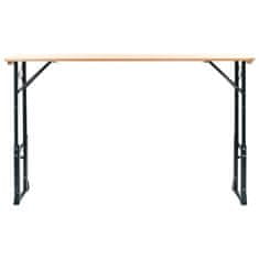 Vidaxl Zložljiva pivska miza 169x50x75/105 cm borovina