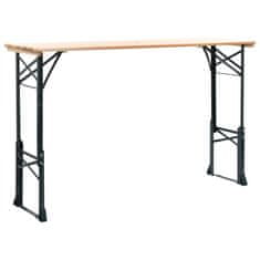 Vidaxl Zložljiva pivska miza 169x50x75/105 cm borovina