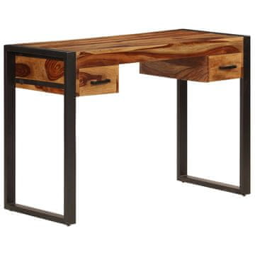Vidaxl vidaXL Pisalna miza z 2 predaloma 110x50x77 cm masiven akacijev les