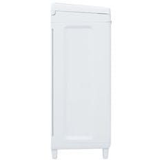 Vidaxl Vrtni koš za smeti s 3 vrečami temno siv 65x38x102 cm
