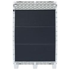 Vidaxl Vrtni koš za smeti s 3 vrečami temno siv 65x38x102 cm