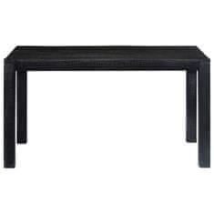 Vidaxl Jedilna miza trden mangov les 118x60x76 cm črna