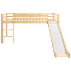 Vidaxl Otroški pograd s toboganom in lestvijo borovina 97x208 cm