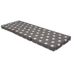 Vidaxl Tridelna vzmetnica iz pene 190x70x9 cm siva