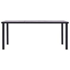 Vidaxl Jedilna miza črna in betonsko siva 200x100x75 cm mediapan
