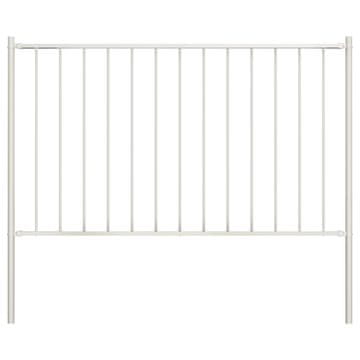 Vidaxl Ograjni panel Woerden s stebrički jeklo 1,7x1,25 m bel